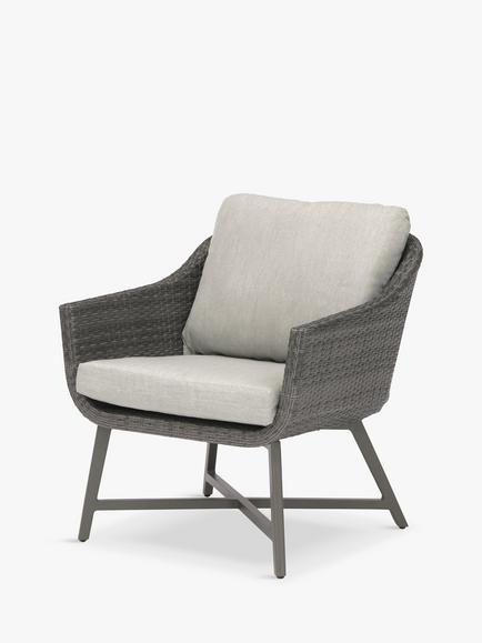 KETTLER LaMode Garden Lounge Chairs with Cushions, Set of 2, Grey Ash, Grey Ash