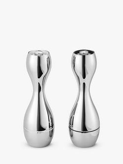 Georg Jensen Cobra Salt and Pepper Grinders Set, Silver