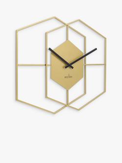 Acctim Addison Metal Analogue Quartz Wall Clock, 55cm - view 2, Brass