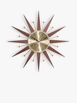 Acctim Lohne Metal Analogue Quartz Wall Clock, 49cm, Brass