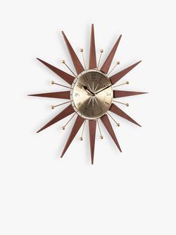 Acctim Woolcot Spokes Analogue Quartz Wall Clock, 49cm, Natural - view 2, Natural