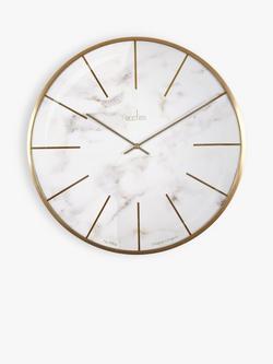 Acctim Luxe Metal Analogue Quartz Wall Clock, 39cm, Brushed Brass, Brushed Brass