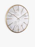 Acctim Luxe Metal Analogue Quartz Wall Clock, 39cm, Brushed Brass