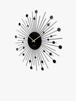Acctim Brielle Metal Analogue Quartz Wall Clock, 50cm - view 2, Black