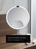 simplehuman Sensor Beauty Trio Max Mirror, Brushed Stainless Steel