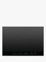 Fisher & Paykel Series 9 Minimal Ci764DTB 75cm Induction Hob, Black Glass