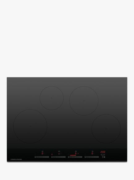 Fisher & Paykel Series 9 Minimal Ci764DTB 75cm Induction Hob, Black Glass, Black Glass