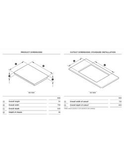 Fisher & Paykel Series 9 Minimal Ci764DTB 75cm Induction Hob, Black Glass - view 2, Black Glass