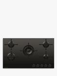 Fisher & Paykel Series 9 Minimal CG905DNGGB4 90cm Gas Hob, Black Glass