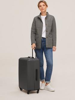 John Lewis Atlanta 4-Wheel 66cm Ultra Lightweight Medium Suitcase - view 2, Black