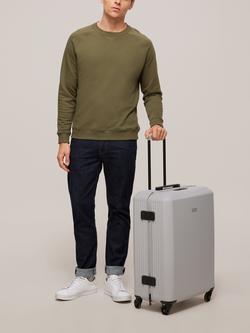 John Lewis Atlanta 4-Wheel 66cm Ultra Lightweight Medium Suitcase - view 2, Grey