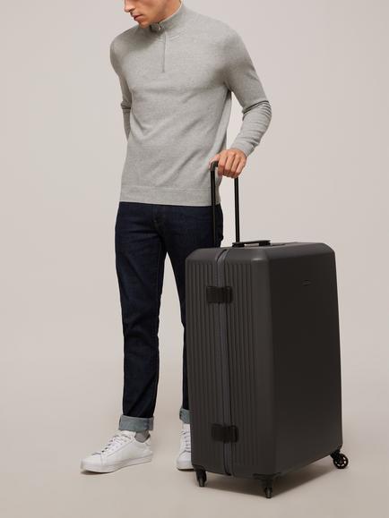 John Lewis Atlanta 4-Wheel 78cm Ultra Lightweight Large Suitcase - view 2, Black