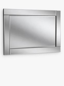 Yearn Bevelled Glass Rectangular Wall Mirror, 80 x 120cm, Clear, Clear