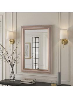 Yearn Beaded Rectangular Wall Mirror, 69 x 94cm, Champagne, Champagne