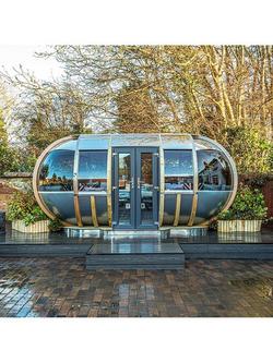 Ornate Garden Large Oval Garden Summerhouse Pod - view 2, Natural/Multi