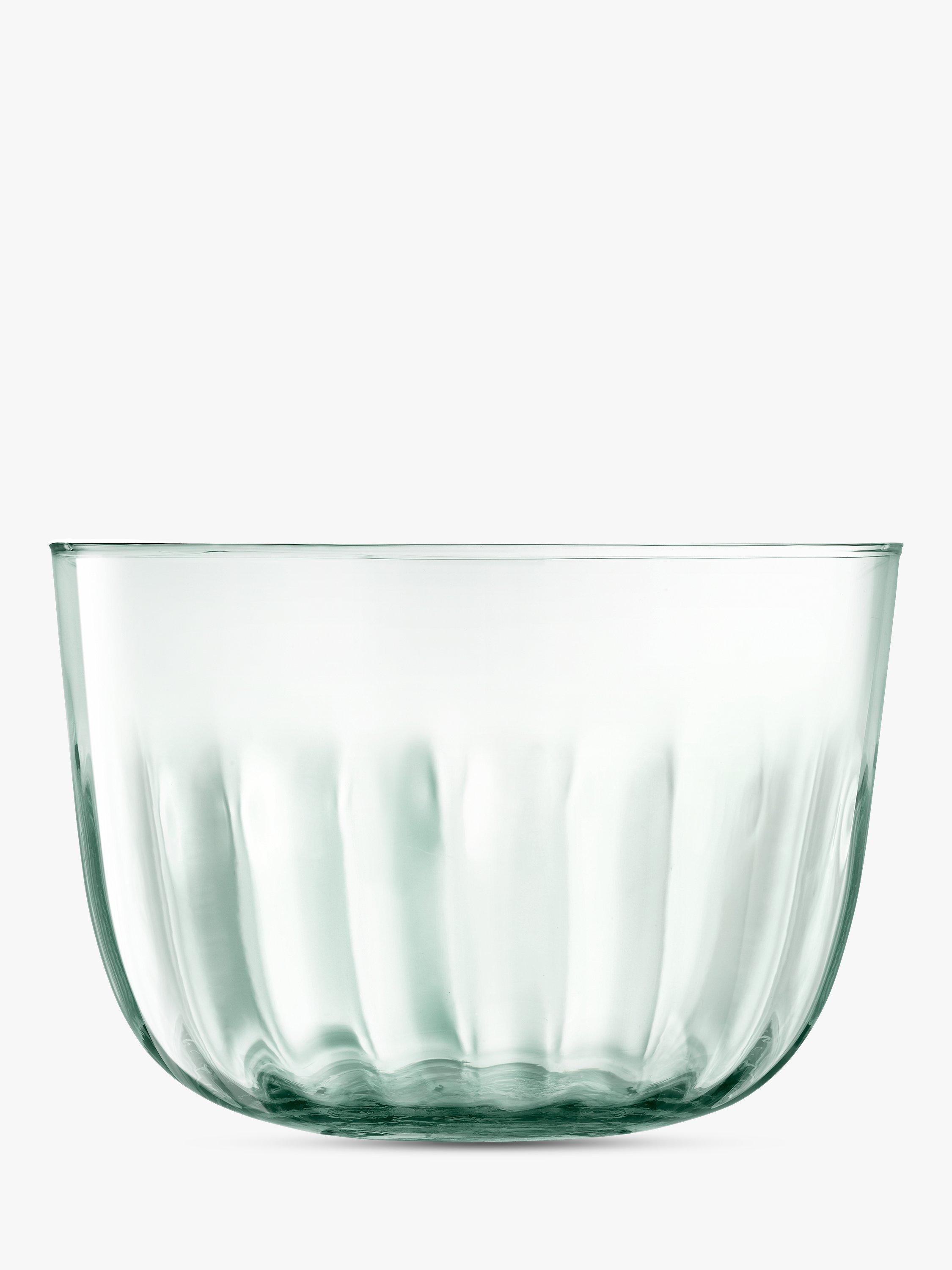LSA International Mia Glass Tall Dessert & Trifle Serving Bowl, 23cm, Green