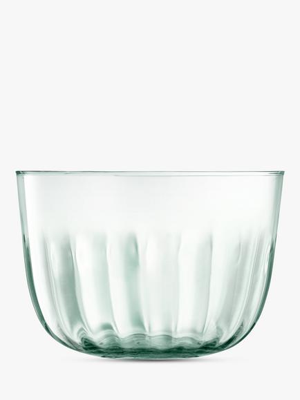 LSA International Mia Glass Tall Dessert & Trifle Serving Bowl, 23cm, Green, Green