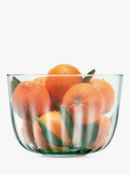 LSA International Mia Glass Tall Dessert & Trifle Serving Bowl, 23cm, Green - view 2, Green
