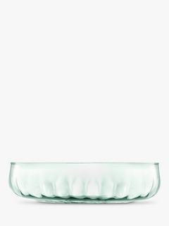 LSA International Mia Glass Serving Bowl, 31cm, Green