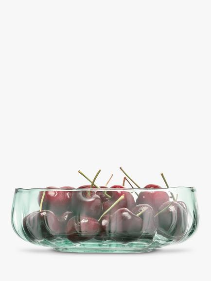 LSA International Mia Glass Serving Bowl, 15cm, Green - view 2, Green