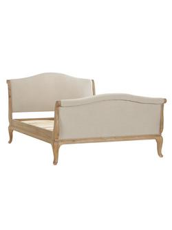 John Lewis Louis High End Sleigh Bed Frame, King Size, Oak - view 2, Oak