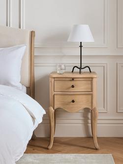 John Lewis Louis Bedside Table - view 2, Oak