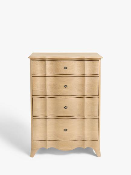John Lewis Louis 4 Drawer Chest, Oak - view 2, Oak