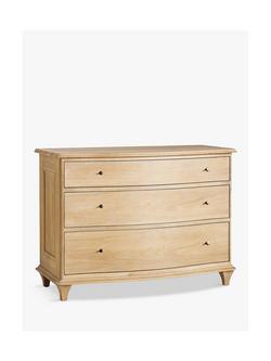 John Lewis Louis 3 Drawer Chest - view 2, Oak