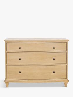 John Lewis Louis 3 Drawer Chest - view 2, Oak