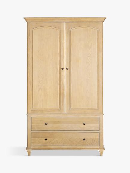 John Lewis Louis Double Wardrobe, Oak - view 2, Oak