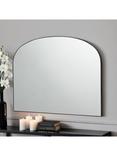 Yearn Wood Framed Overmantle Wall Mirror, 70 x 92cm, Black