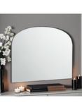 Yearn Wood Framed Overmantle Wall Mirror, 70 x 92cm, Grey