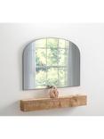 Yearn Wood Framed Overmantle Wall Mirror, 70 x 92cm, Grey