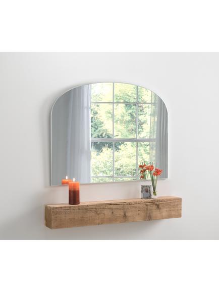 Yearn Wood Framed Overmantel Wall Mirror, 70 x 92cm - view 2, Silver