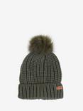 Barbour Saltburn Faux Fur Pom Pom Beanie Hat