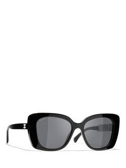 CHANEL Pillow Sunglasses CH5422B Black/Grey, Black/Grey