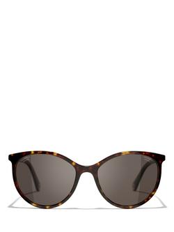 CHANEL Oval Sunglasses CH5448 Dark Havana/Brown - view 2, Dark Havana/Brown