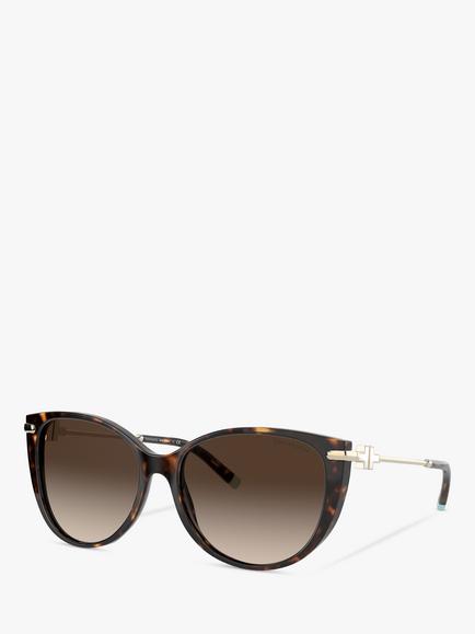 Tiffany & Co TF4178 Women's Cat's Eye Sunglasses, Havana, Havana