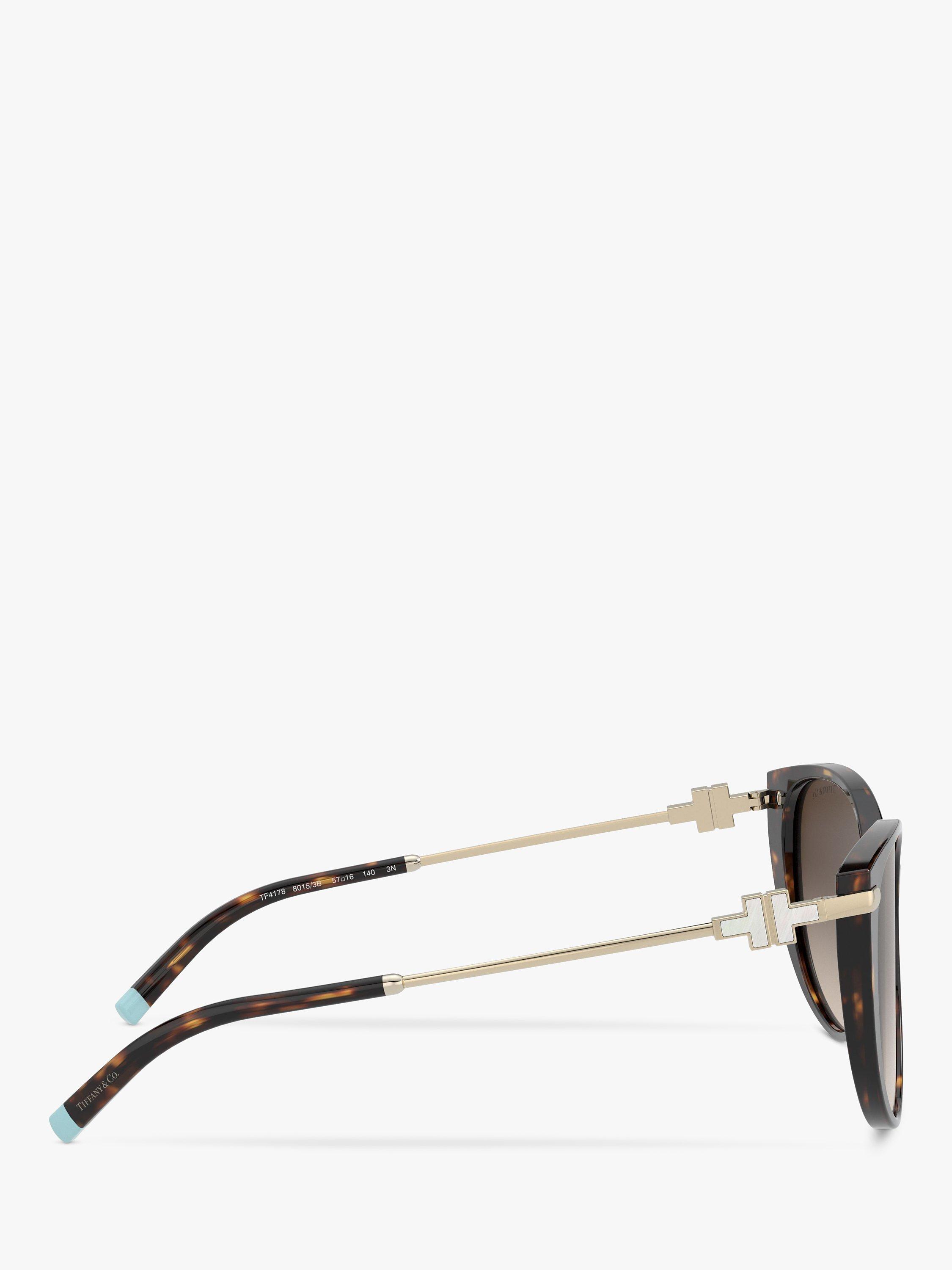 Product image 10 of 11, which shows Tiffany & Co TF4178 Women's Cat's Eye Sunglasses, Havana