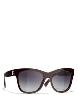 CHANEL Square Sunglasses CH5380 Dark Red/Grey Gradient, Dark Red/Grey Gradient