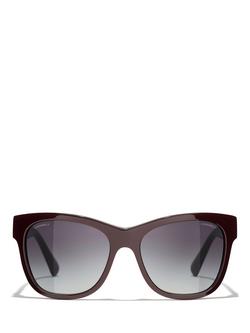 CHANEL Square Sunglasses CH5380 Dark Red/Grey Gradient - view 2, Dark Red/Grey Gradient