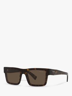 Prada PR 19WS Men's Tortoiseshell Square Sunglasses, Brown, Brown