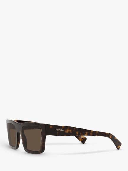 Prada PR 19WS Men's Tortoiseshell Square Sunglasses, Brown - view 2, Brown