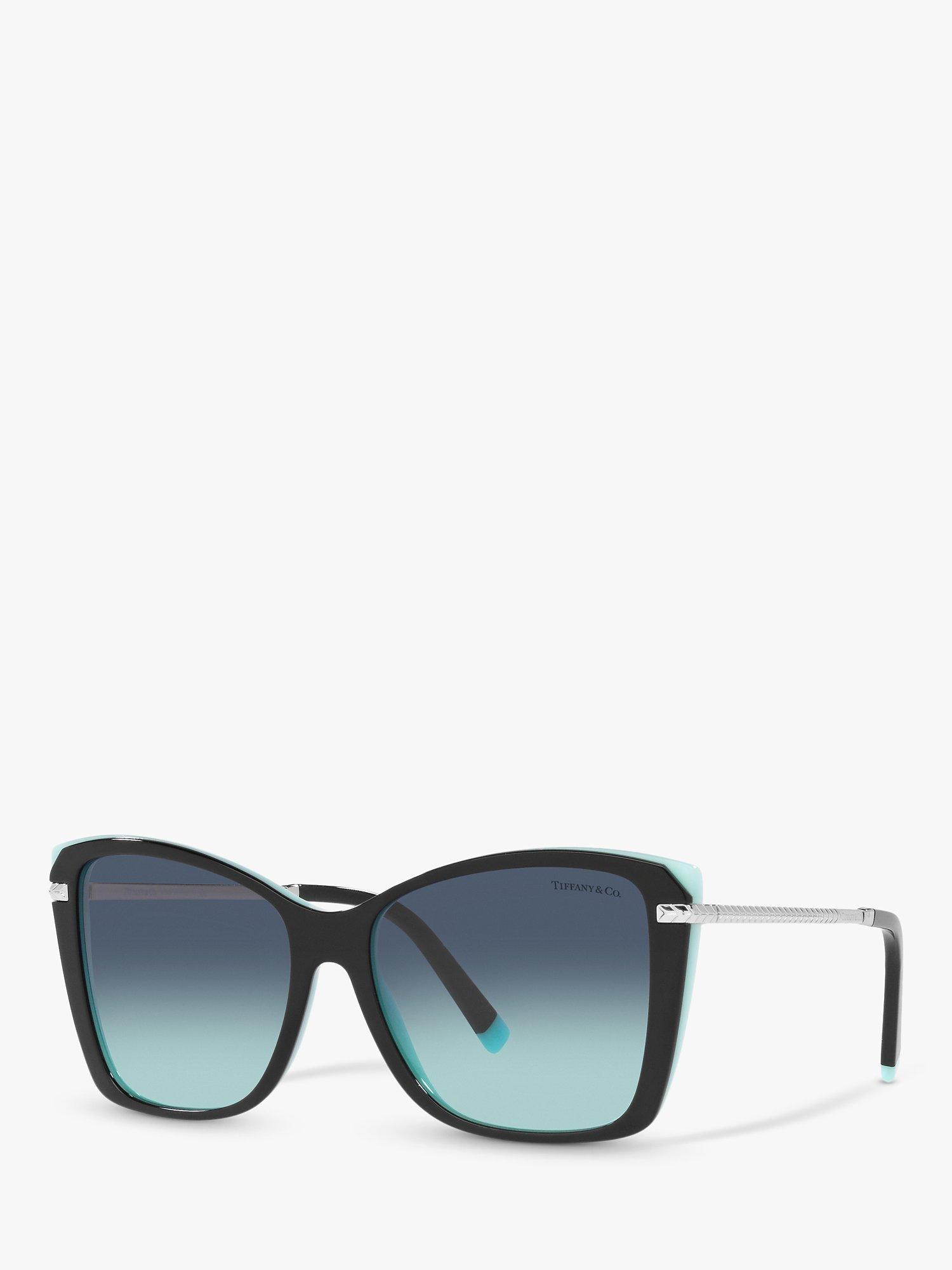 Tiffany & Co TF4180 Women's Square Sunglasses, Black On Tiffany Blue/Blue Gradient