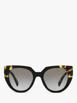 Prada PR 14WS Women's Cat's Eye Sunglasses - view 2, Black Medium Tortoise/Grey Gradient