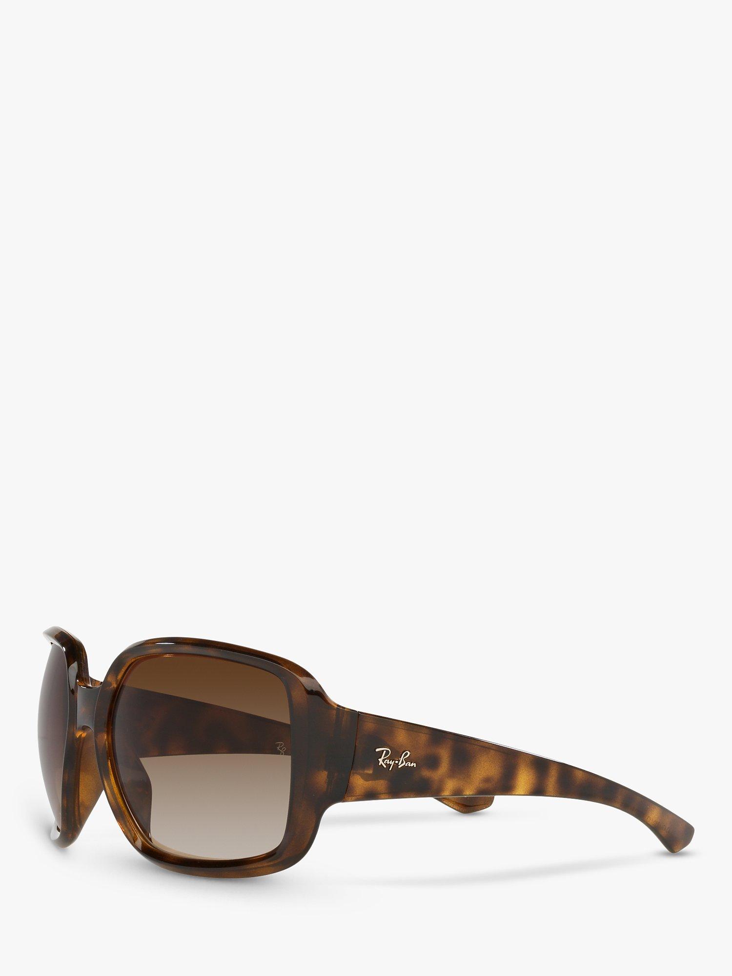 Product image 3 of 11, which shows Ray-Ban RB4347 Unisex Tortoiseshell Square Sunglasses, Havana/Brown Gradient