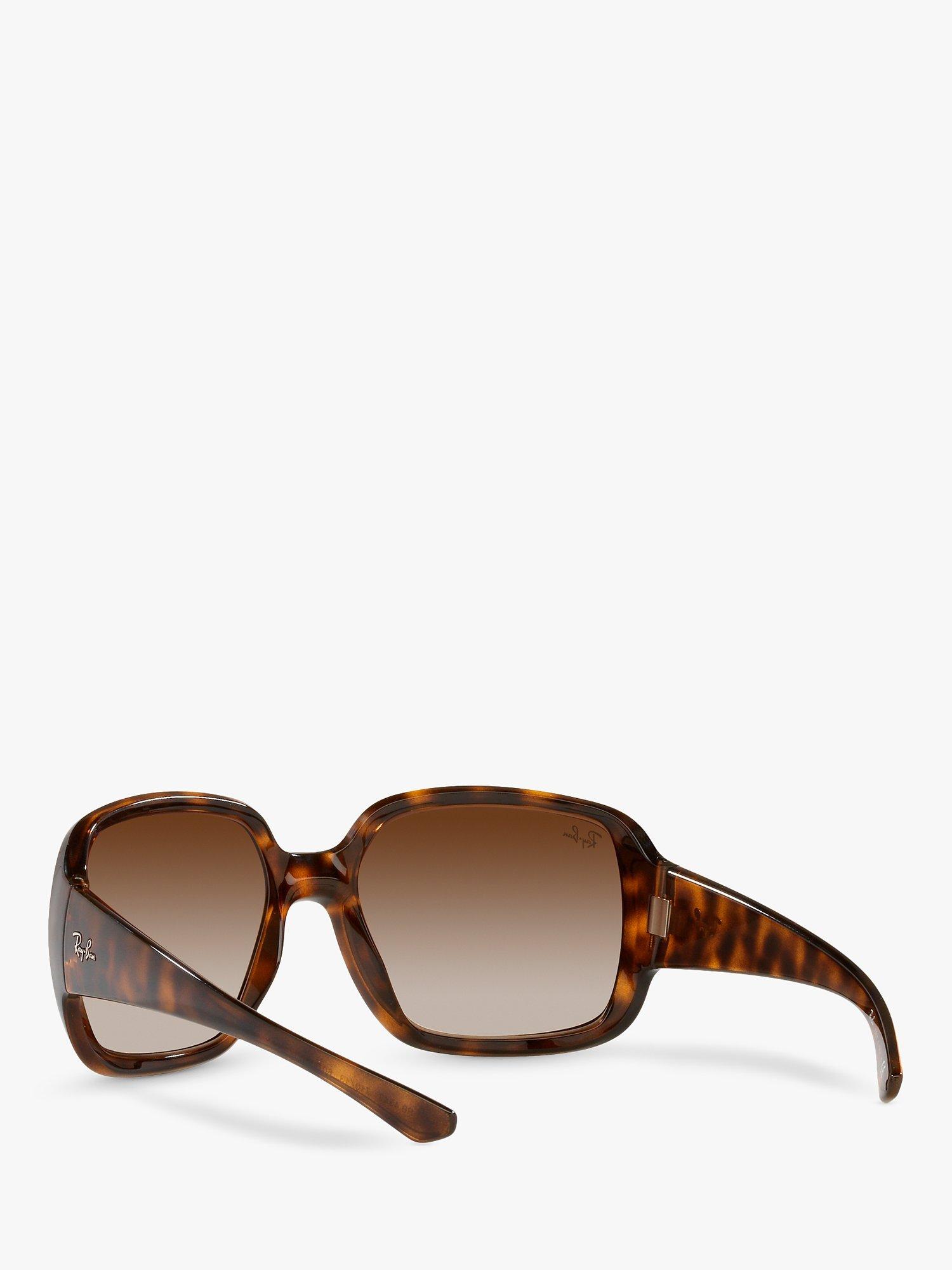 Product image 6 of 11, which shows Ray-Ban RB4347 Unisex Tortoiseshell Square Sunglasses, Havana/Brown Gradient