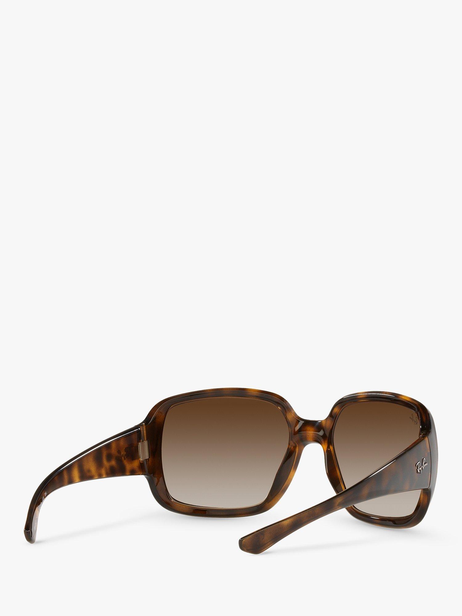 Product image 8 of 11, which shows Ray-Ban RB4347 Unisex Tortoiseshell Square Sunglasses, Havana/Brown Gradient