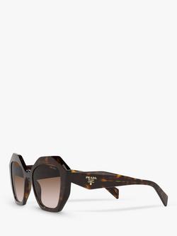 Prada PR 16WS Women's Irregular Shaped Sunglasses - view 2, Tortoise/Brown Gradient