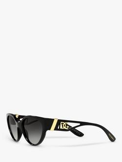 Dolce & Gabbana DG6146 Women's Cat's Eye Sunglasses - view 2, Black/Grey Gradient